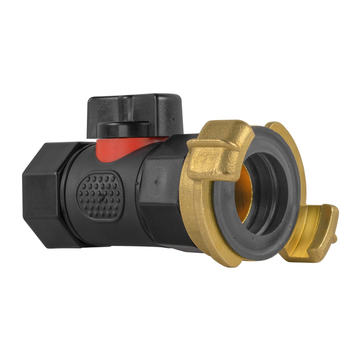 Geka Type Connector with In-Line BSPF Threaded Valve for Drip Irrigation Fitting