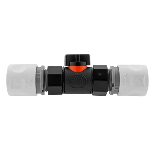 In-Line BSPF Valve with 2 x Hose Connectors WL Hose Pipe Fitting Water Connector