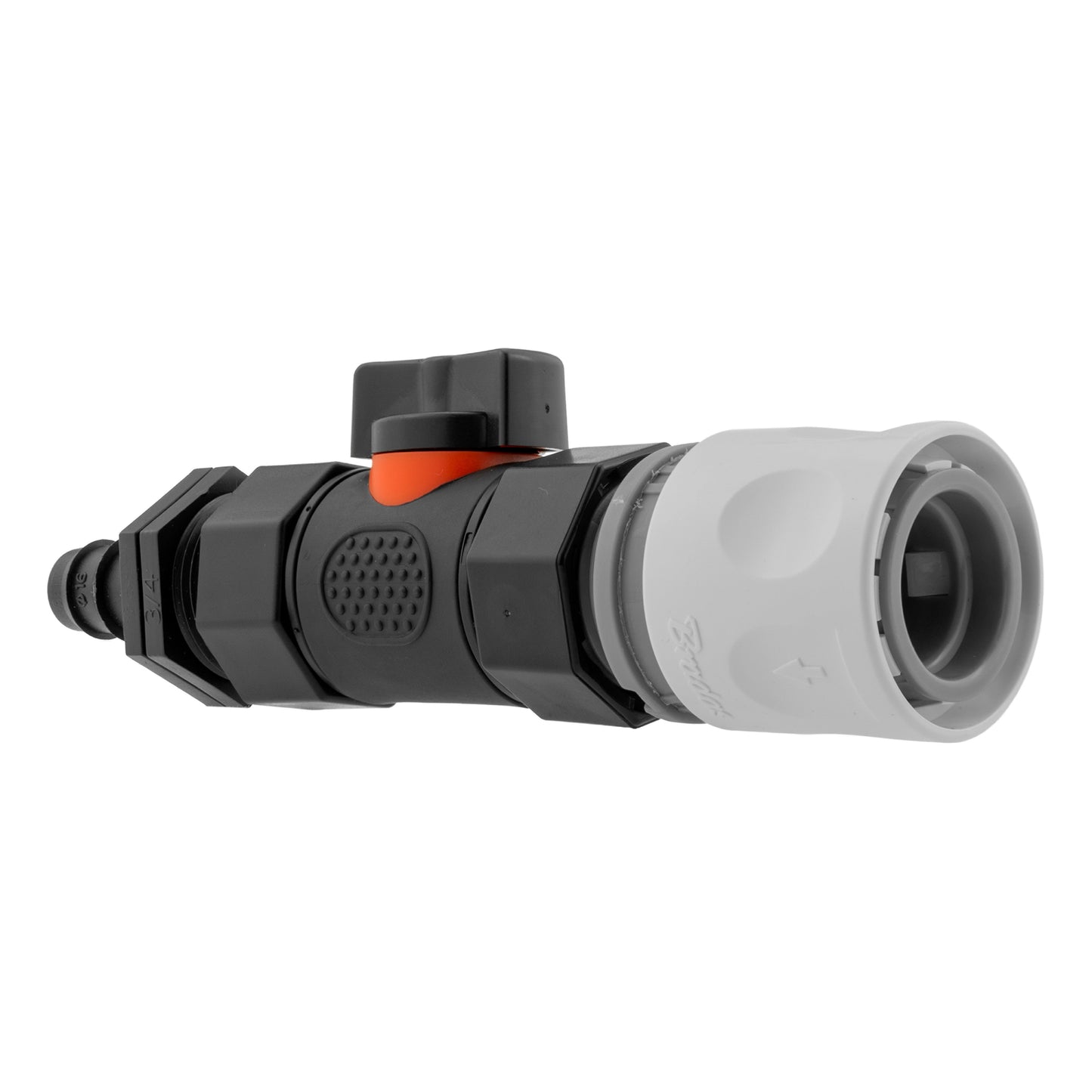 Hose Connector WL with In-Line BSPF Valve and 16mm Barbed Straight Tap Adapter