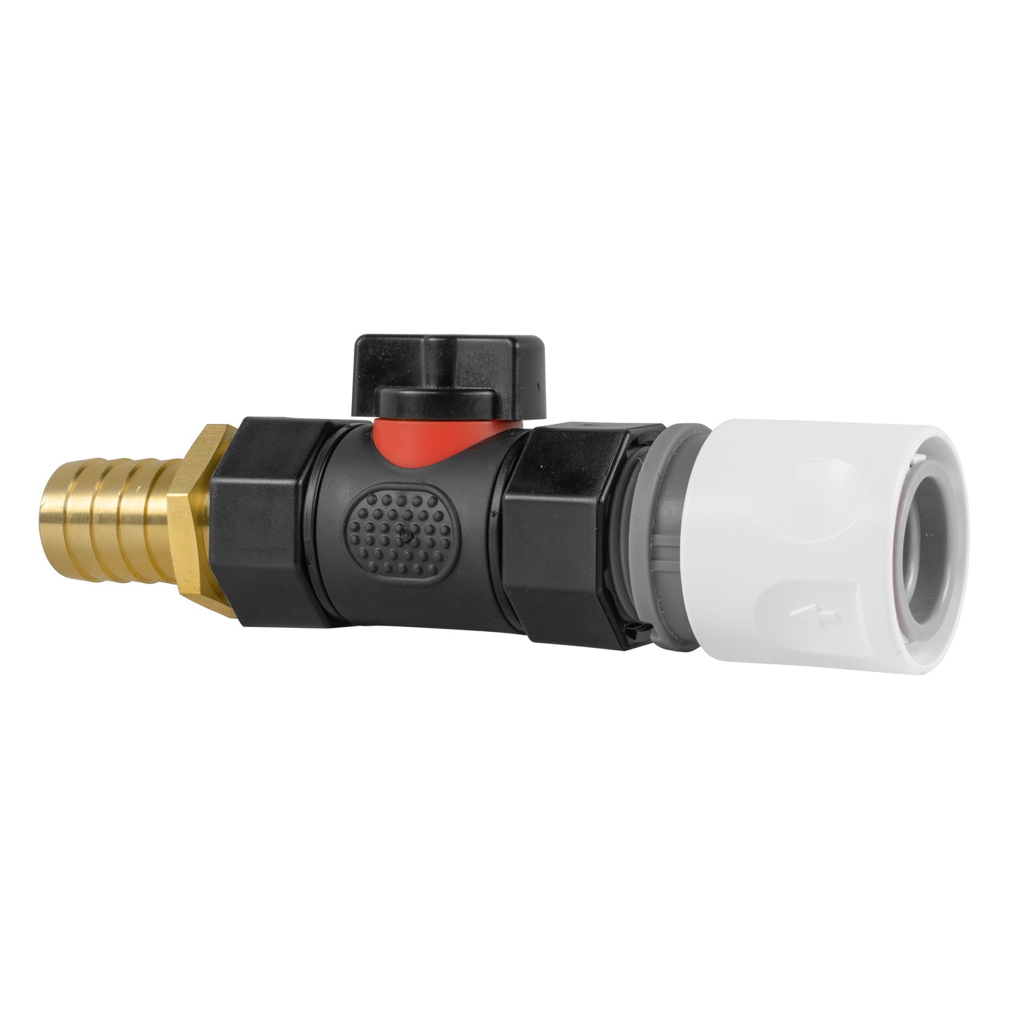 Hose Connector WL with In-Line BSPF Valve and 19mm Brass Barb Hose Connector Set