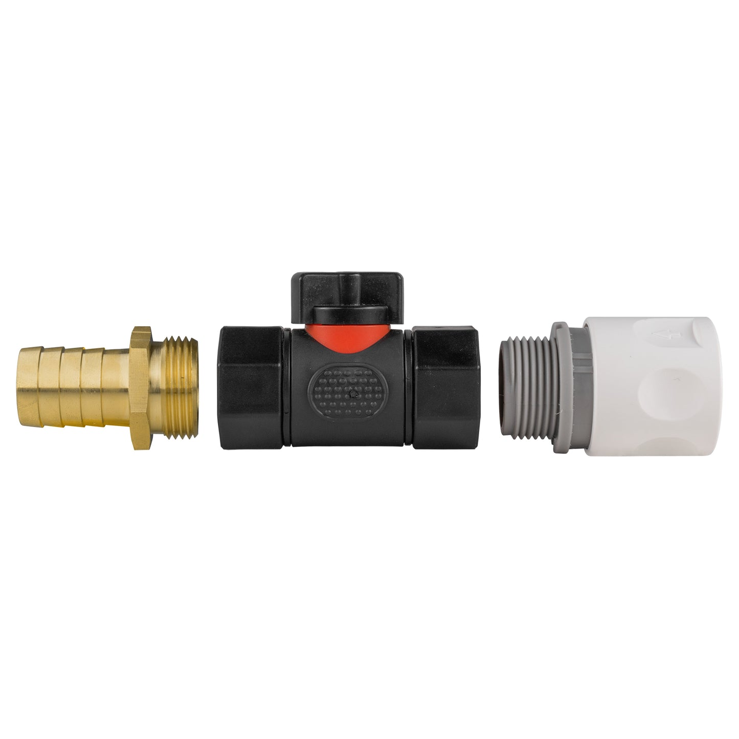 Hose Connector WL with In-Line BSPF Valve and 19mm Brass Barb Hose Connector Set
