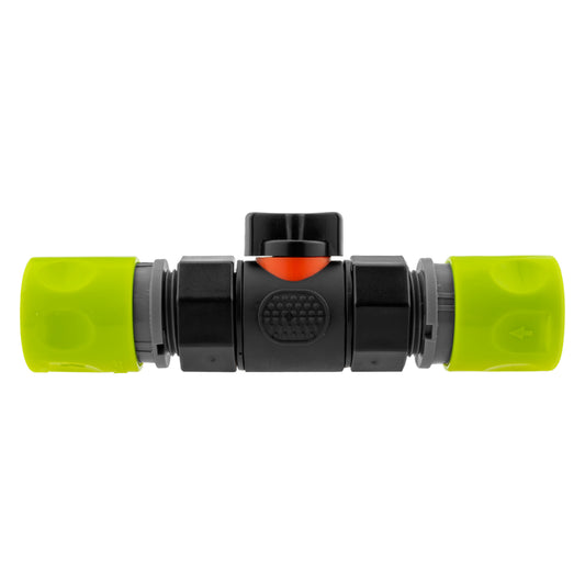 In-Line BSPF Valve with 2 x Hose Connectors Lime Water Connector Garden Watering