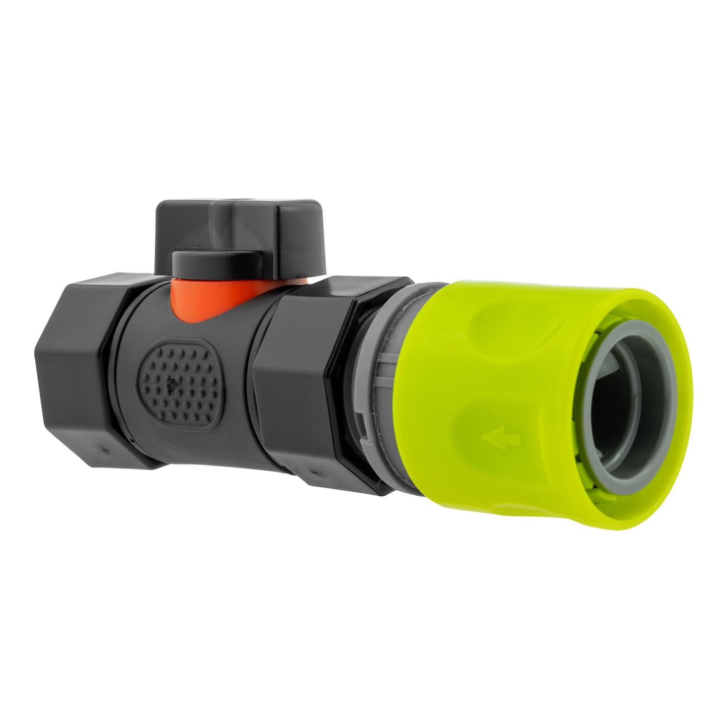 Hose Connector Lime with In-Line BSPF Threaded Valve for Drip Irrigation Fitting