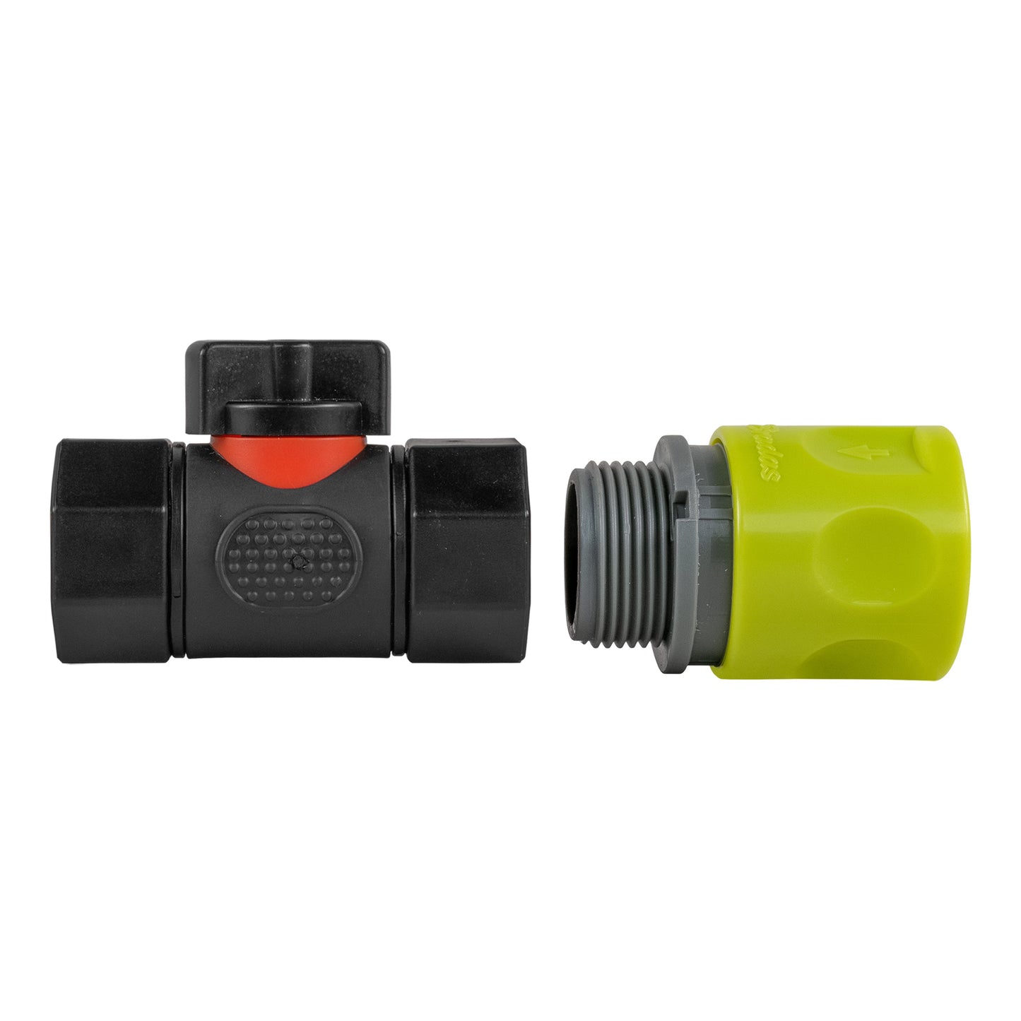Hose Connector Lime with In-Line BSPF Threaded Valve for Drip Irrigation Fitting