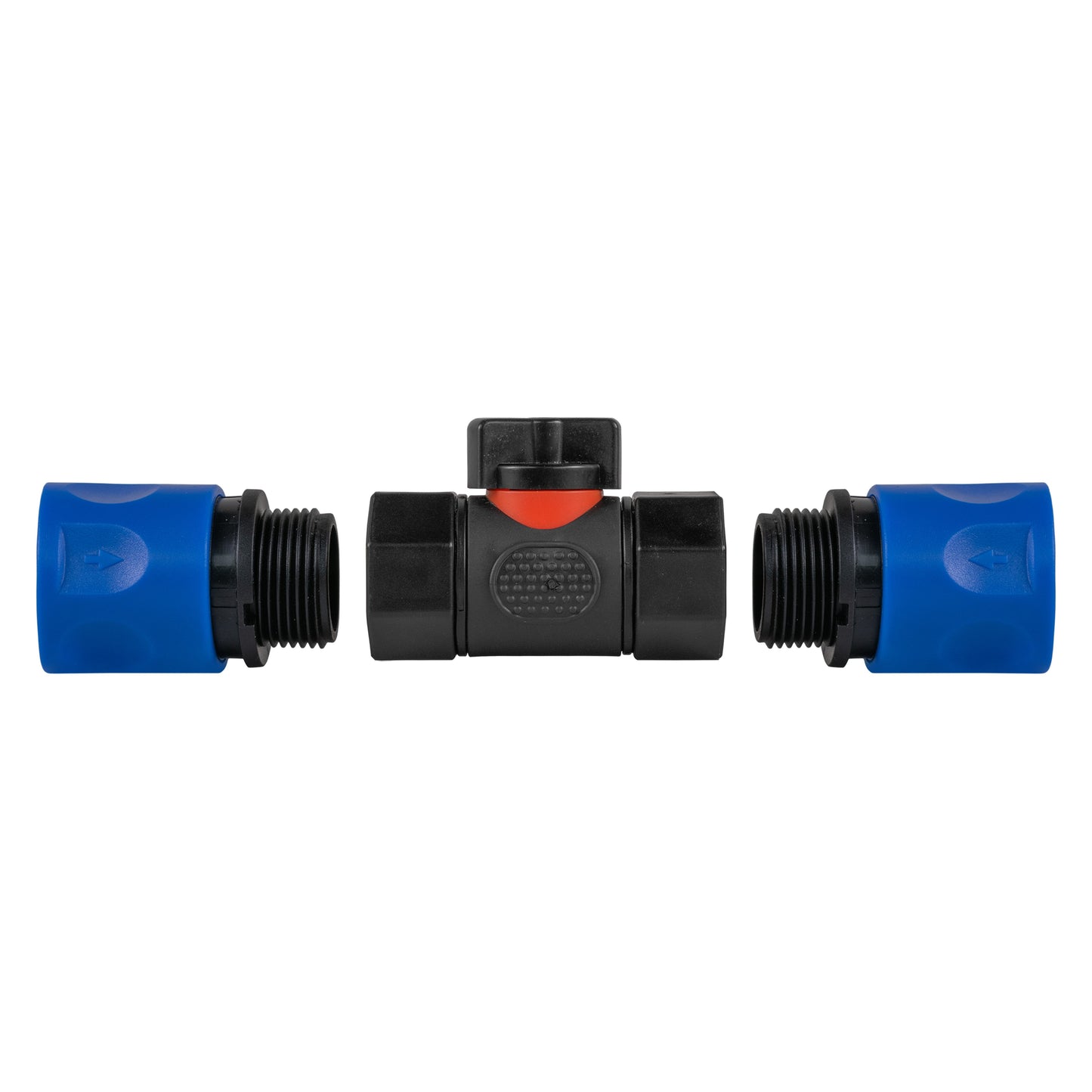 In-Line BSPF Valve with 2 x Hose Connectors Blue Water Connector Garden Watering