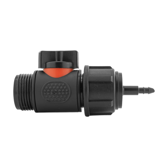 4mm Barb Micro Connector with In-Line BSPM Threaded Valve for BSP Thread Fitting