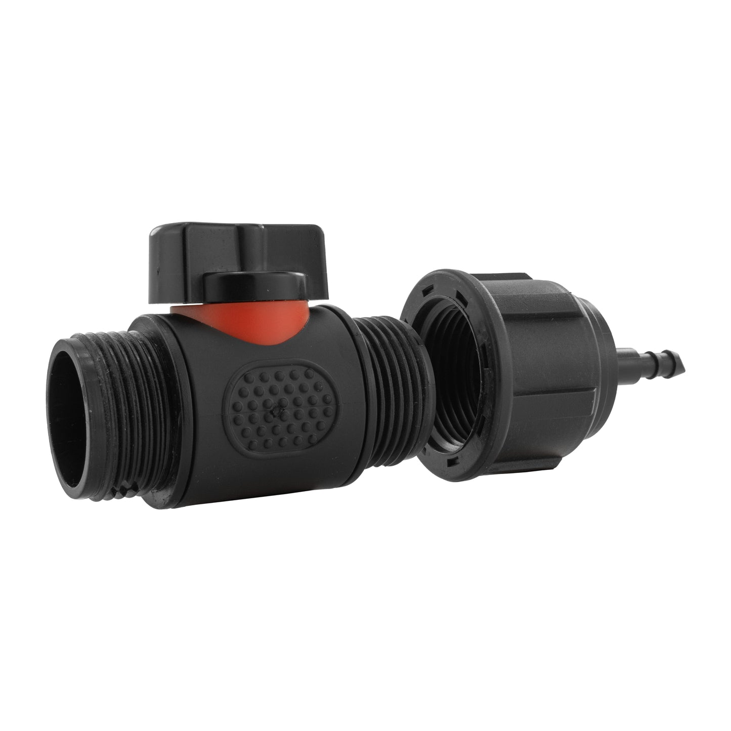 4mm Barb Micro Connector with In-Line BSPM Threaded Valve for BSP Thread Fitting