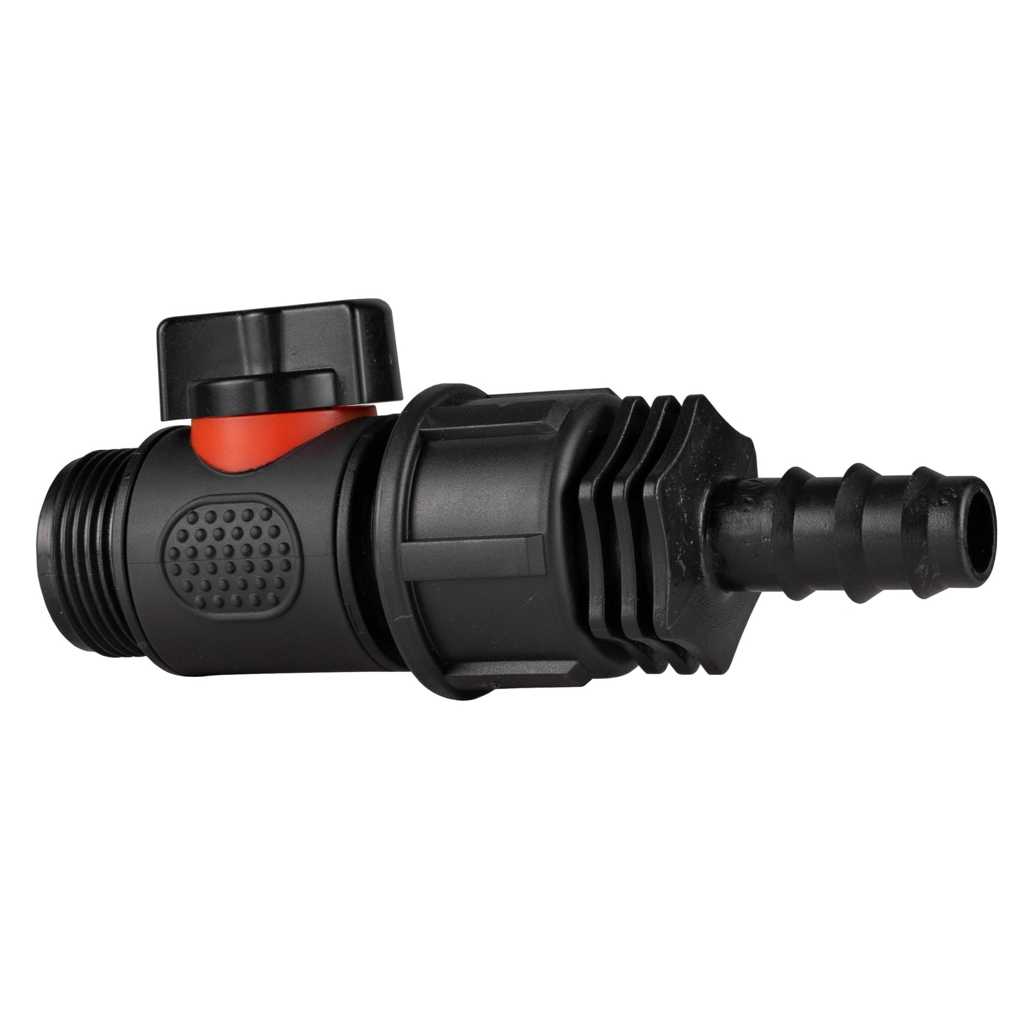 16mm Barbed Straight with In-Line BSPM Threaded Valve for Pipe and Water Fitting