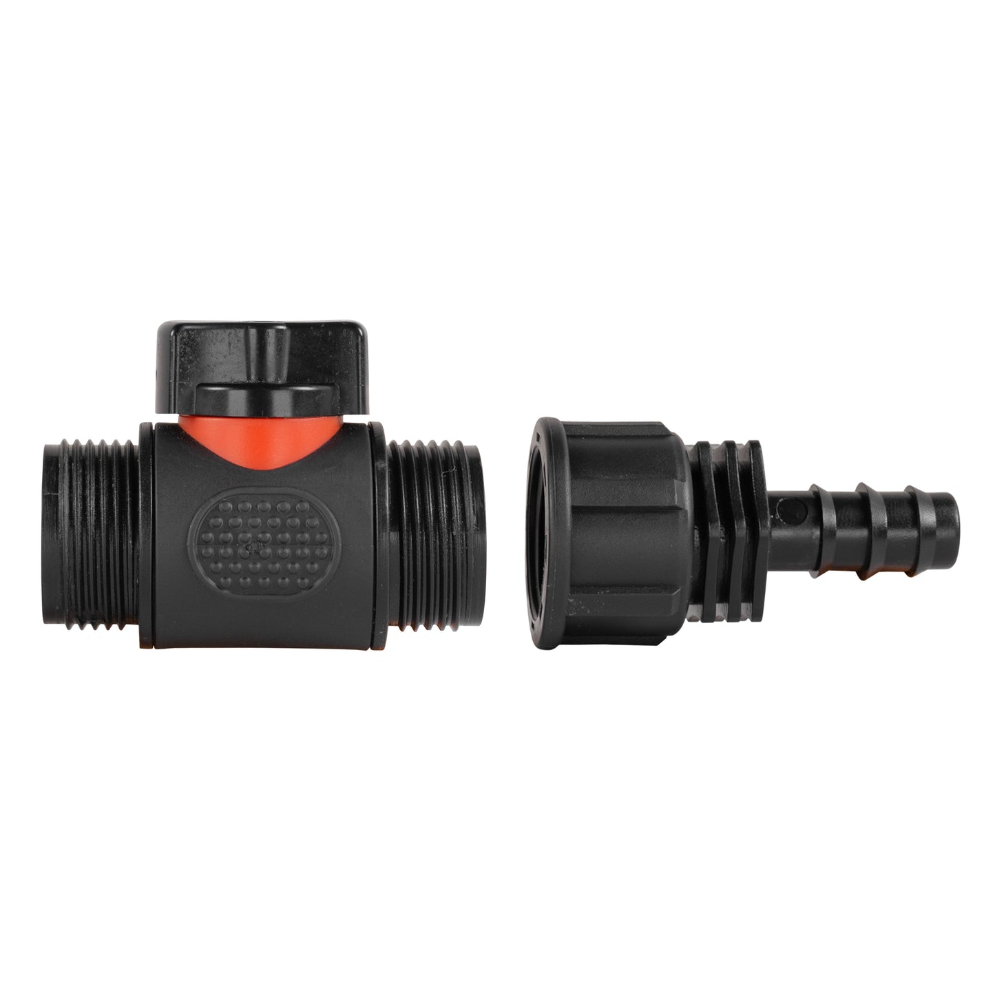 16mm Barbed Straight with In-Line BSPM Threaded Valve for Pipe and Water Fitting