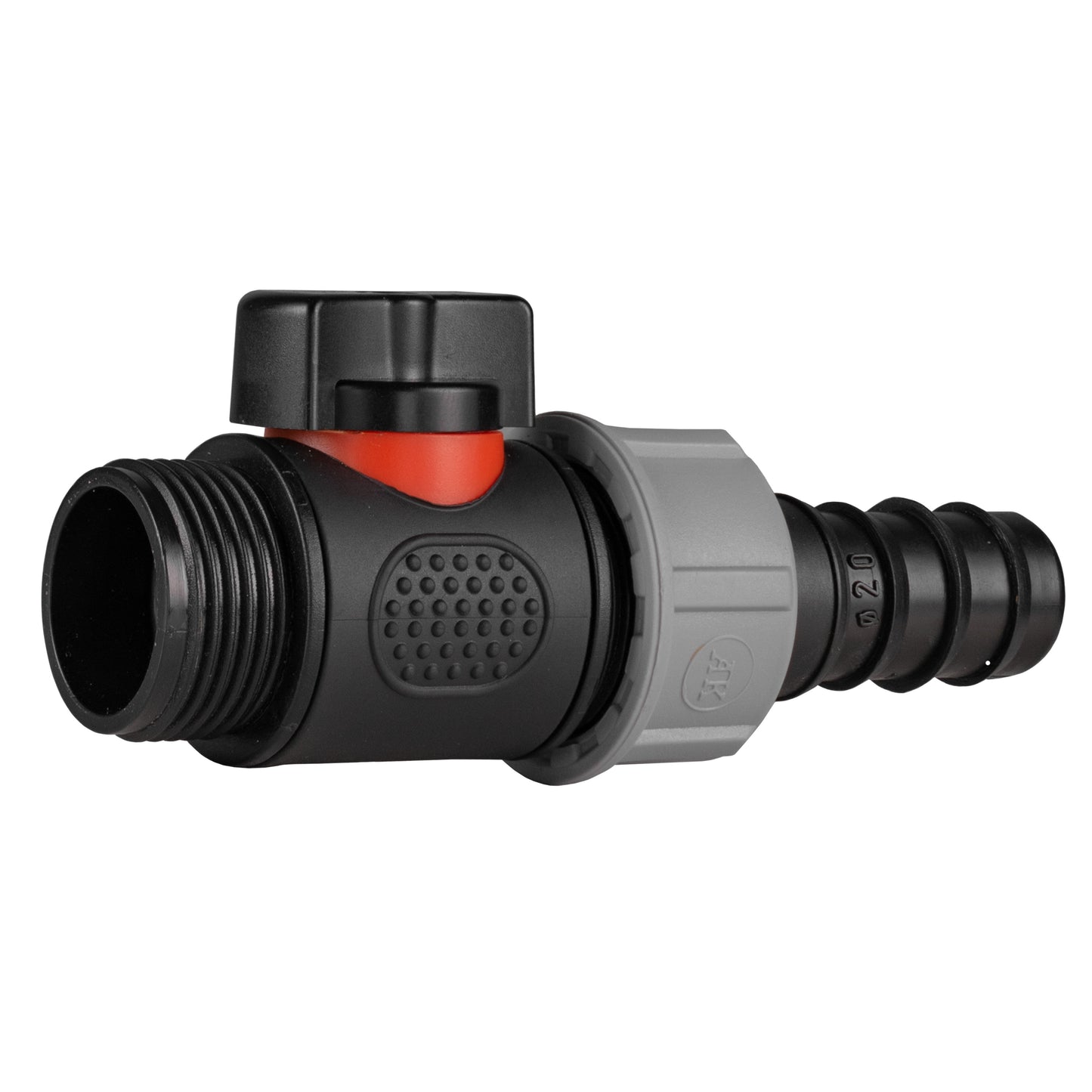 20mm Barbed Straight with In-Line BSPM Threaded Valve for Pipe and Water Fitting