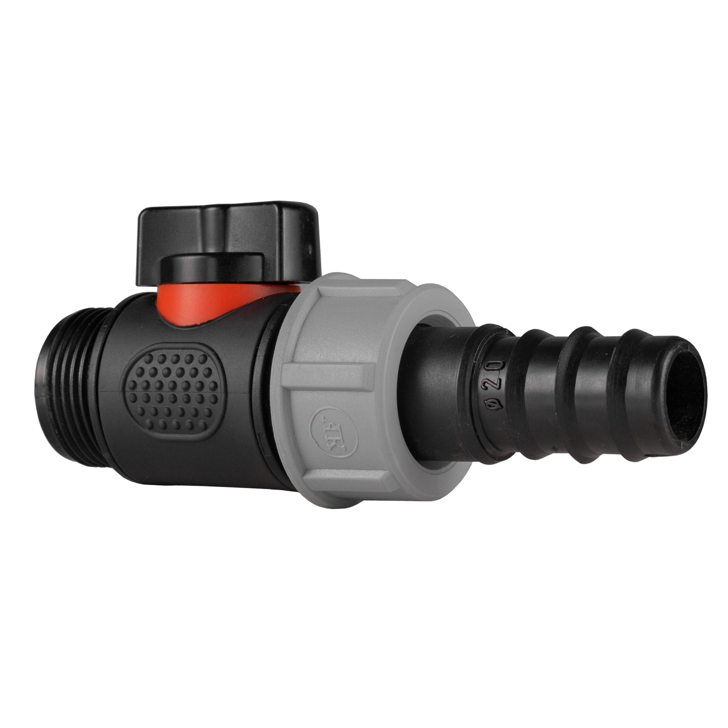 20mm Barbed Straight with In-Line BSPM Threaded Valve for Pipe and Water Fitting