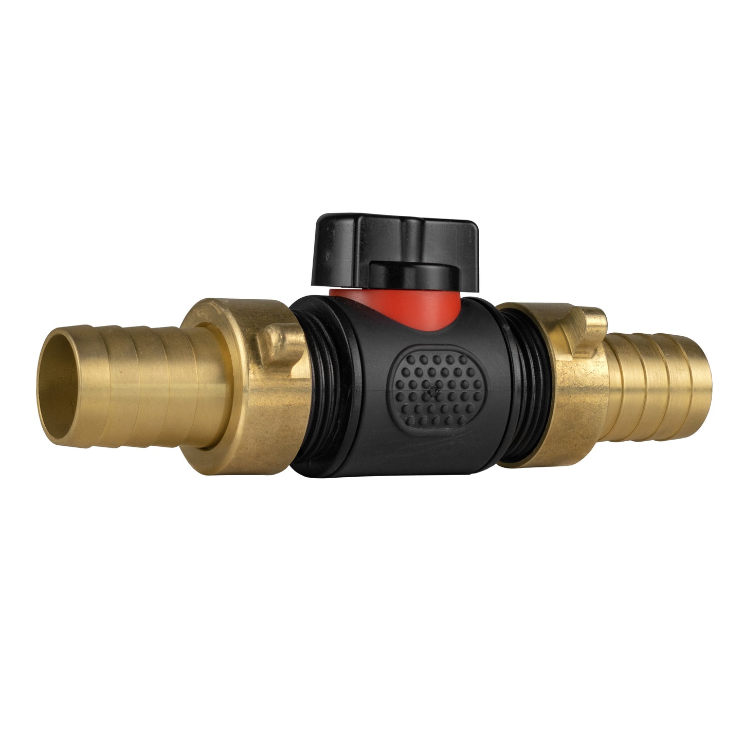 In-Line BSPM Valve with 2 x 19mm Brass Barb Connectors for Garden Irrigation Kit