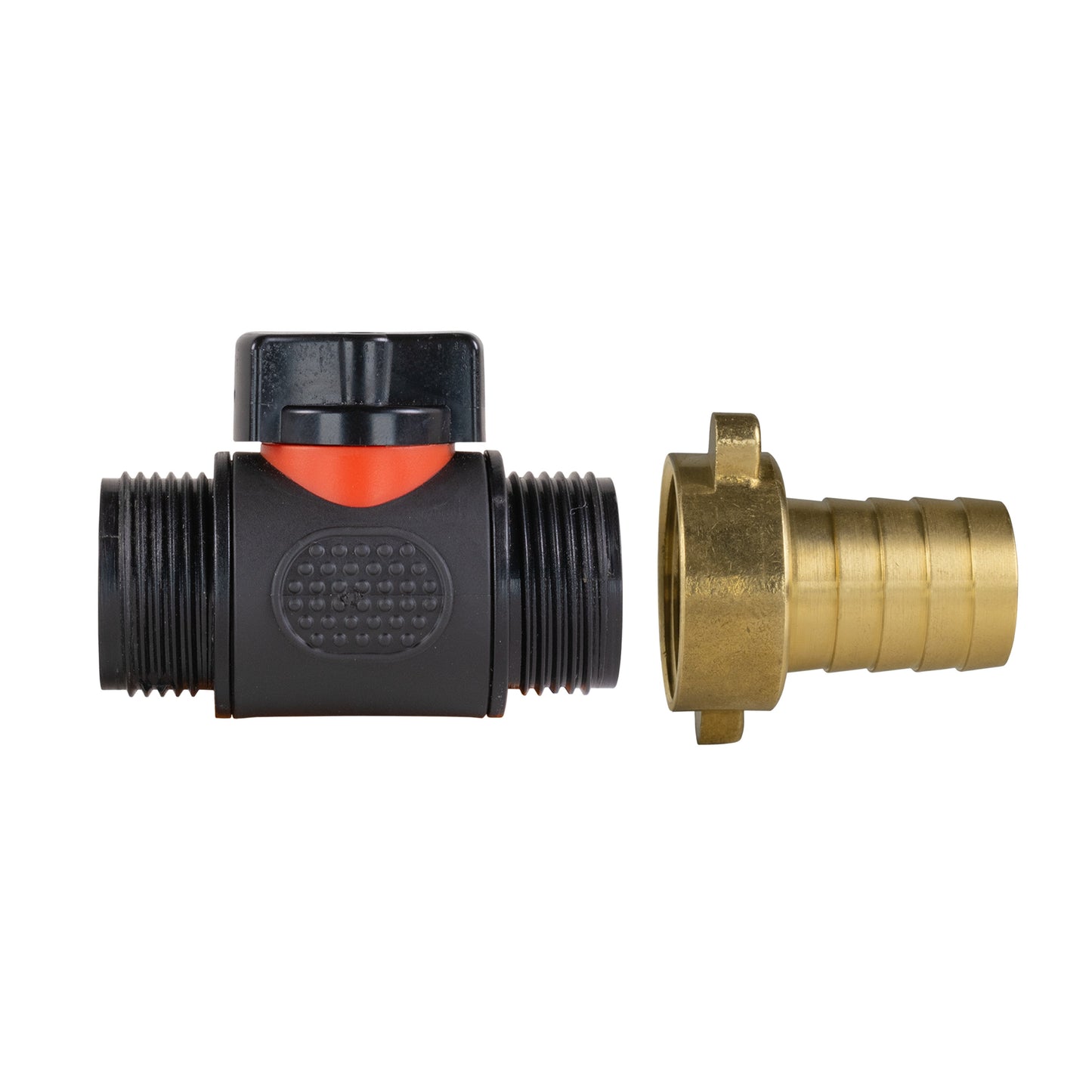 19mm Brass Barb with In-Line BSPM Threaded Valve Water Connector Barb Connector