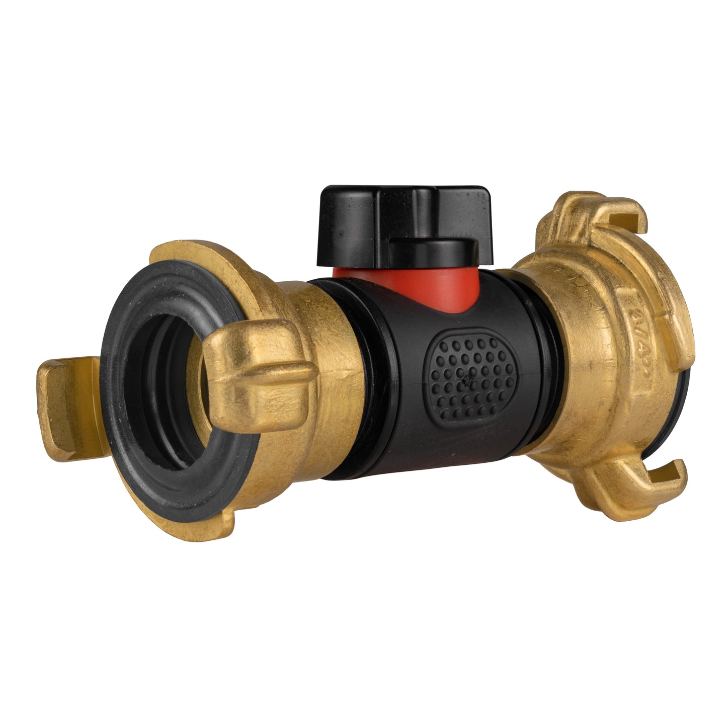 In-Line BSPM Valve with 2 x Geka Type Connectors Hose Pipe Fitting Claw Coupling