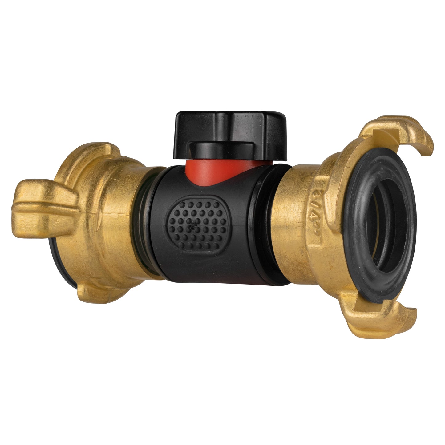 In-Line BSPM Valve with 2 x Geka Type Connectors Hose Pipe Fitting Claw Coupling