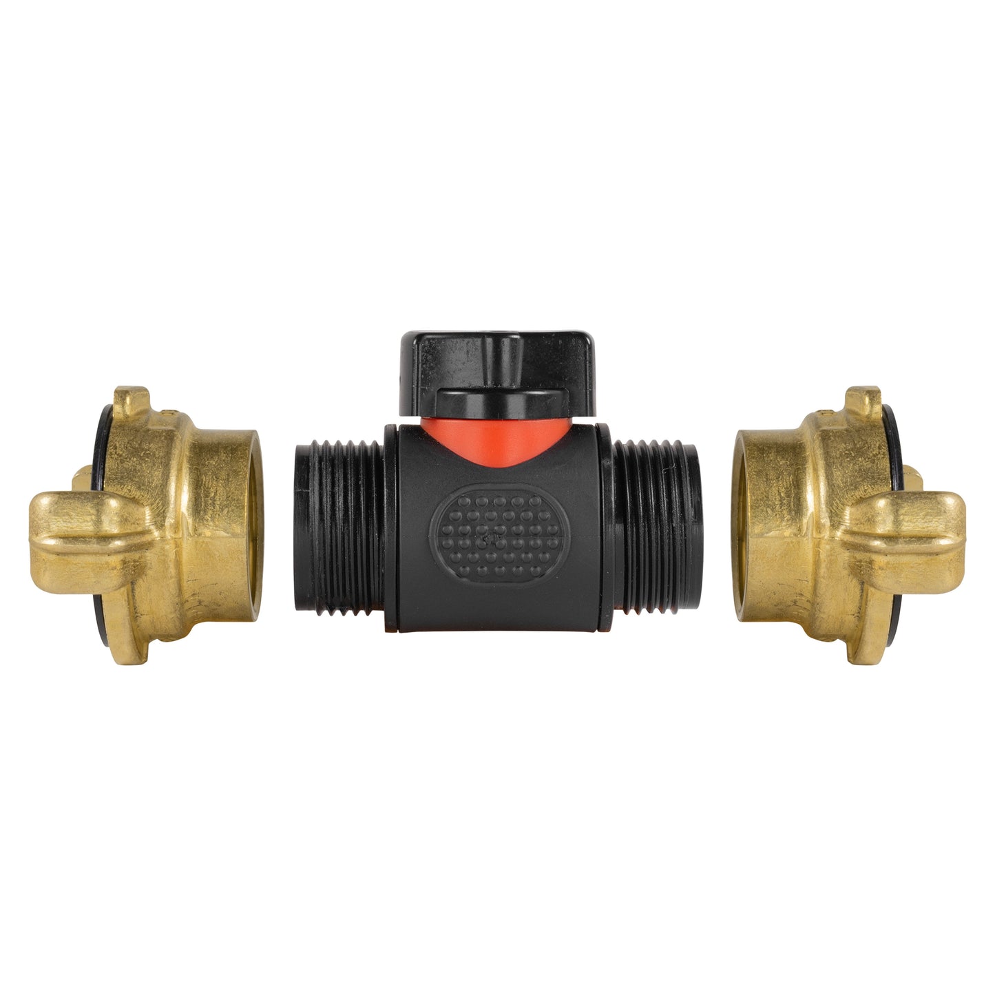 In-Line BSPM Valve with 2 x Geka Type Connectors Hose Pipe Fitting Claw Coupling