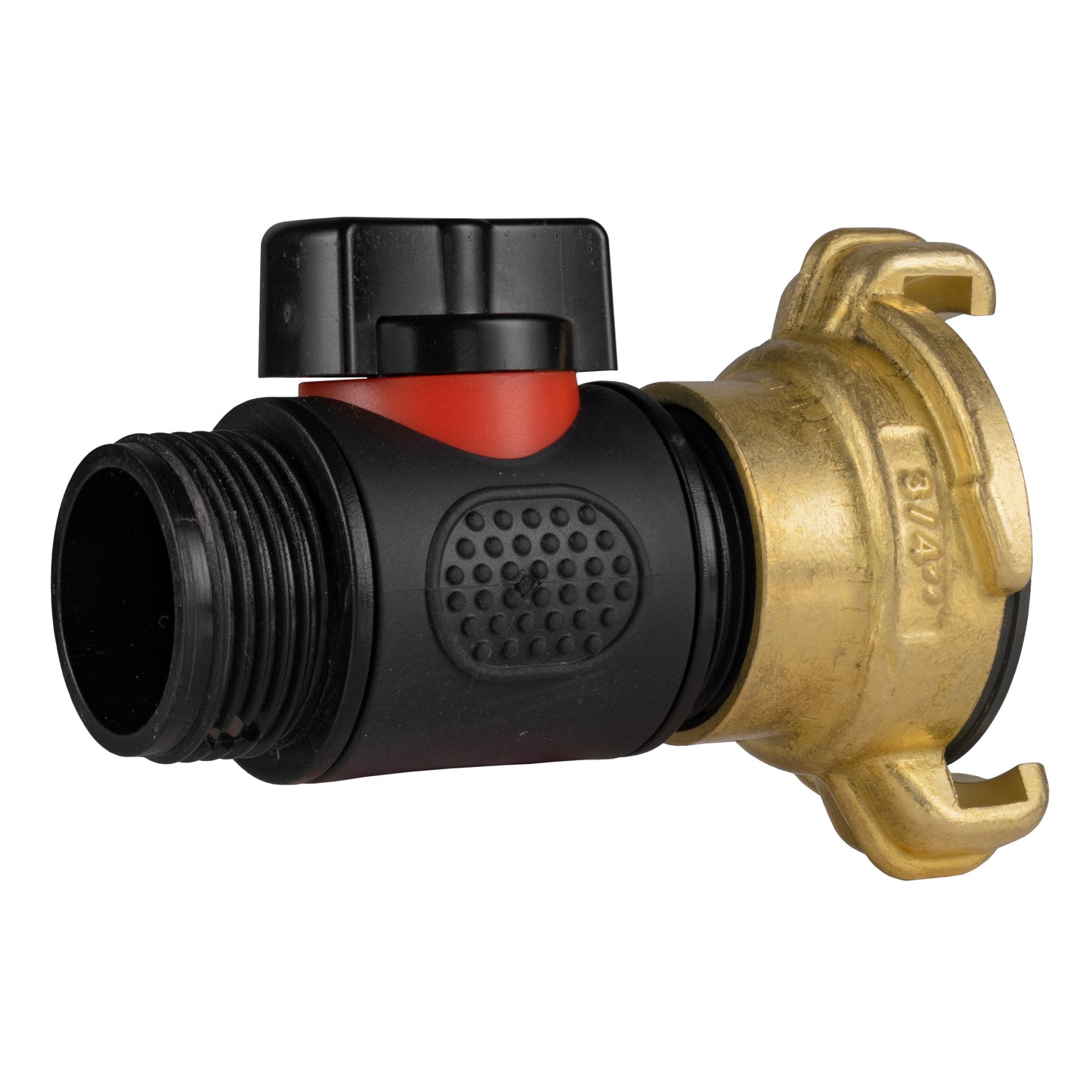 Geka Type Connector with In-Line BSPM Threaded Valve for Drip Irrigation Fitting