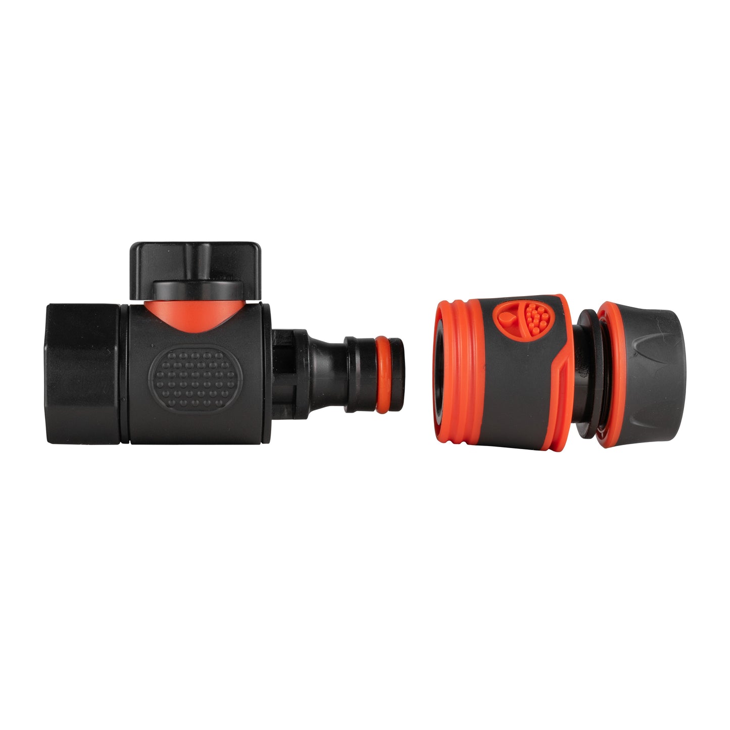 3/4in BSPF Thread Quick Connect Valve with Hose Connector Black Soft Tap Adapter