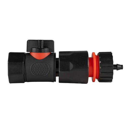3/4in BSPF Thread Quick Connect Valve with Hose Connector 4mm Barb Tap Adapter