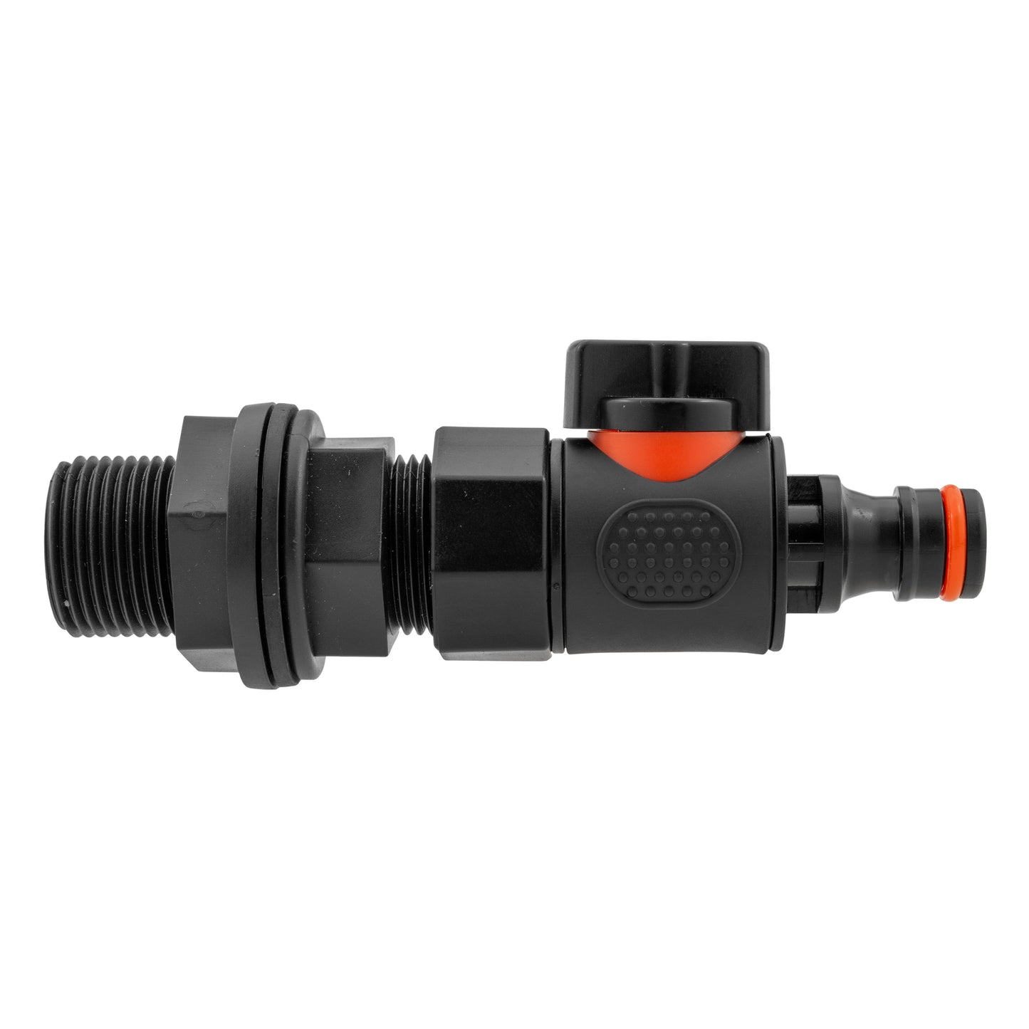 Water Butt Connector 3/4in BSP with BSPF Thread-Quick Connect Male Valve