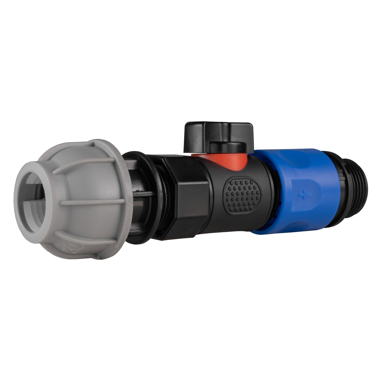 20mm MDPE Straight with BSPF-Quick Connect Valve and Hose Connector 3/4in BSPM