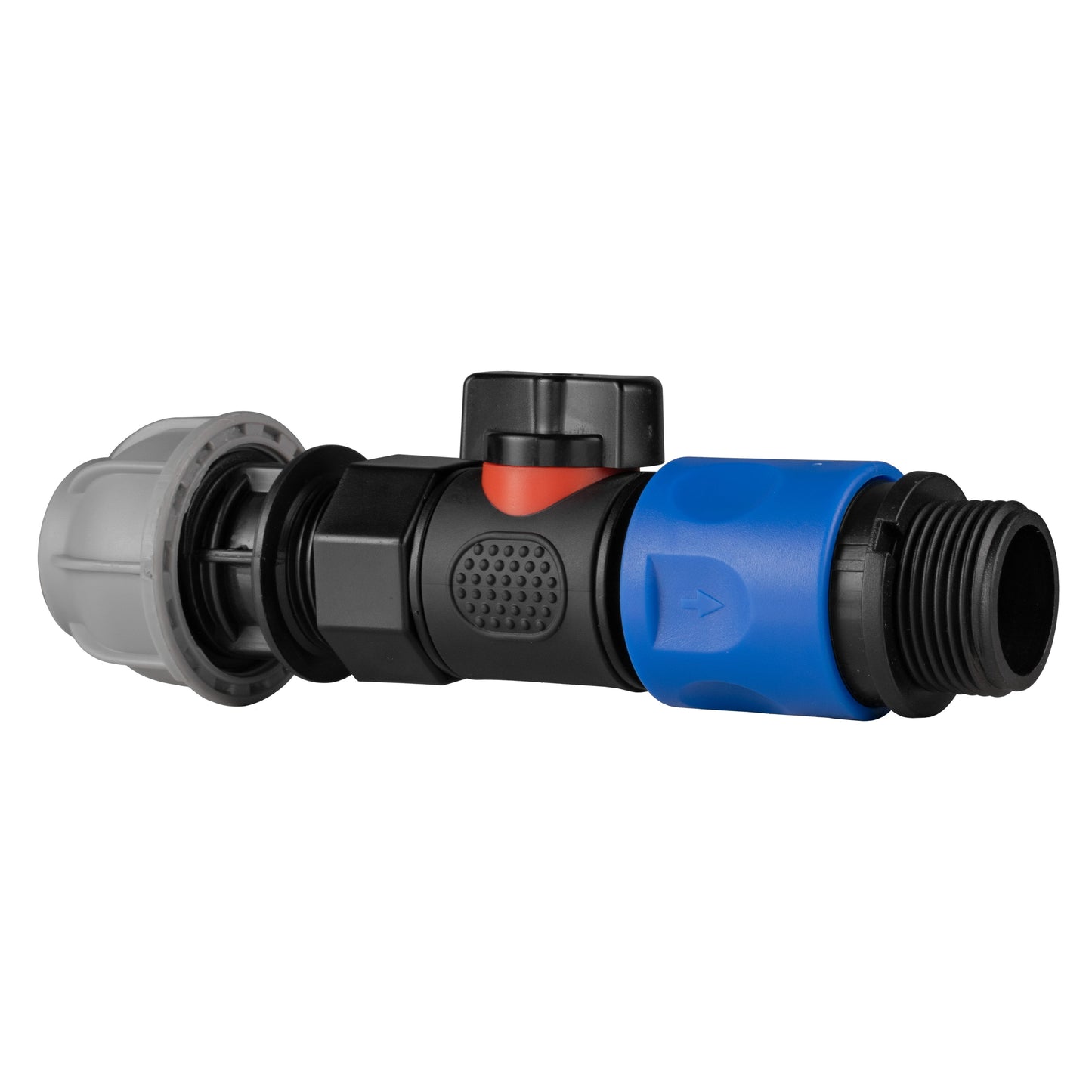 20mm MDPE Straight with BSPF-Quick Connect Valve and Hose Connector 3/4in BSPM