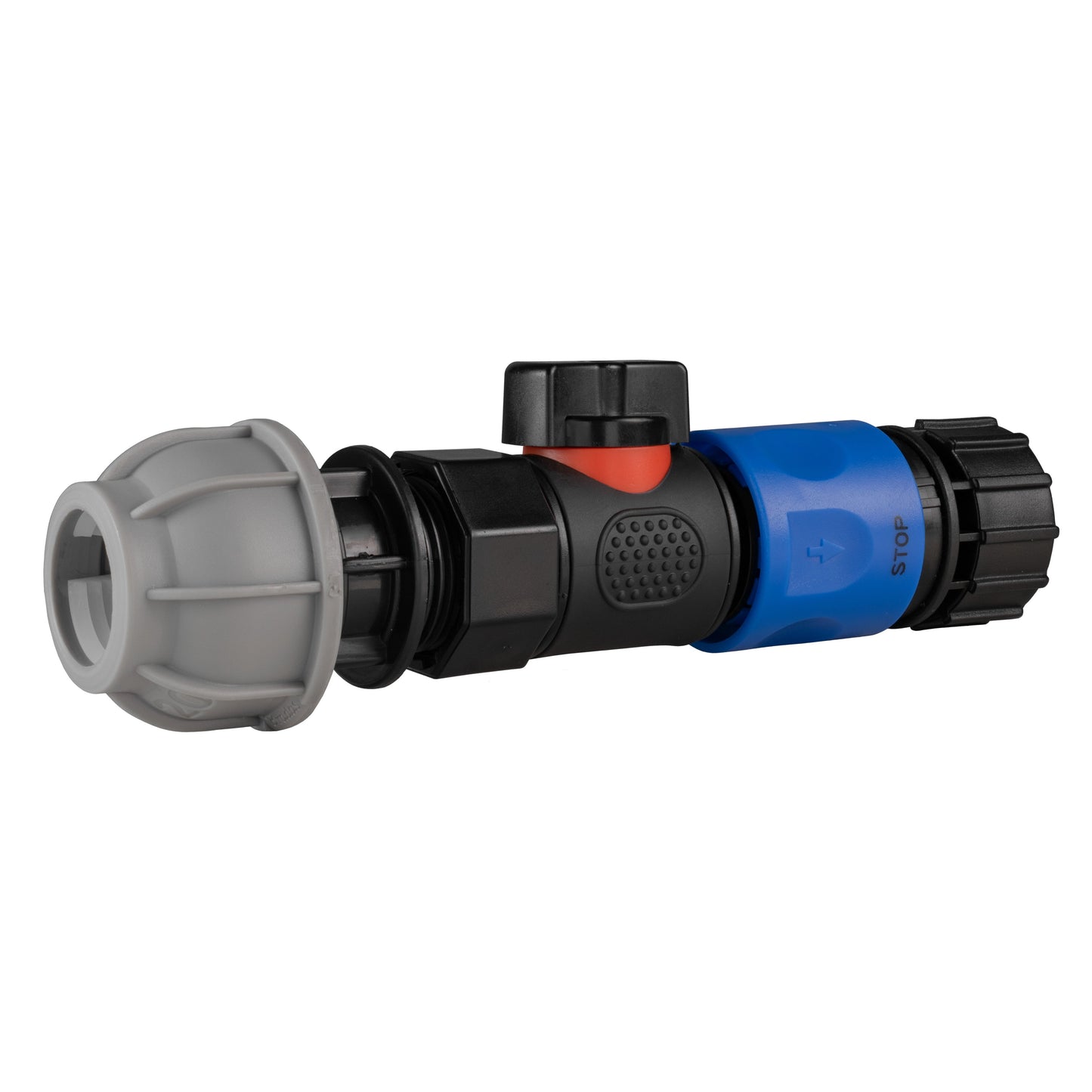 20mm MDPE Straight with BSPF-Quick Connect Valve and Hose Connector 3/4in BSPF