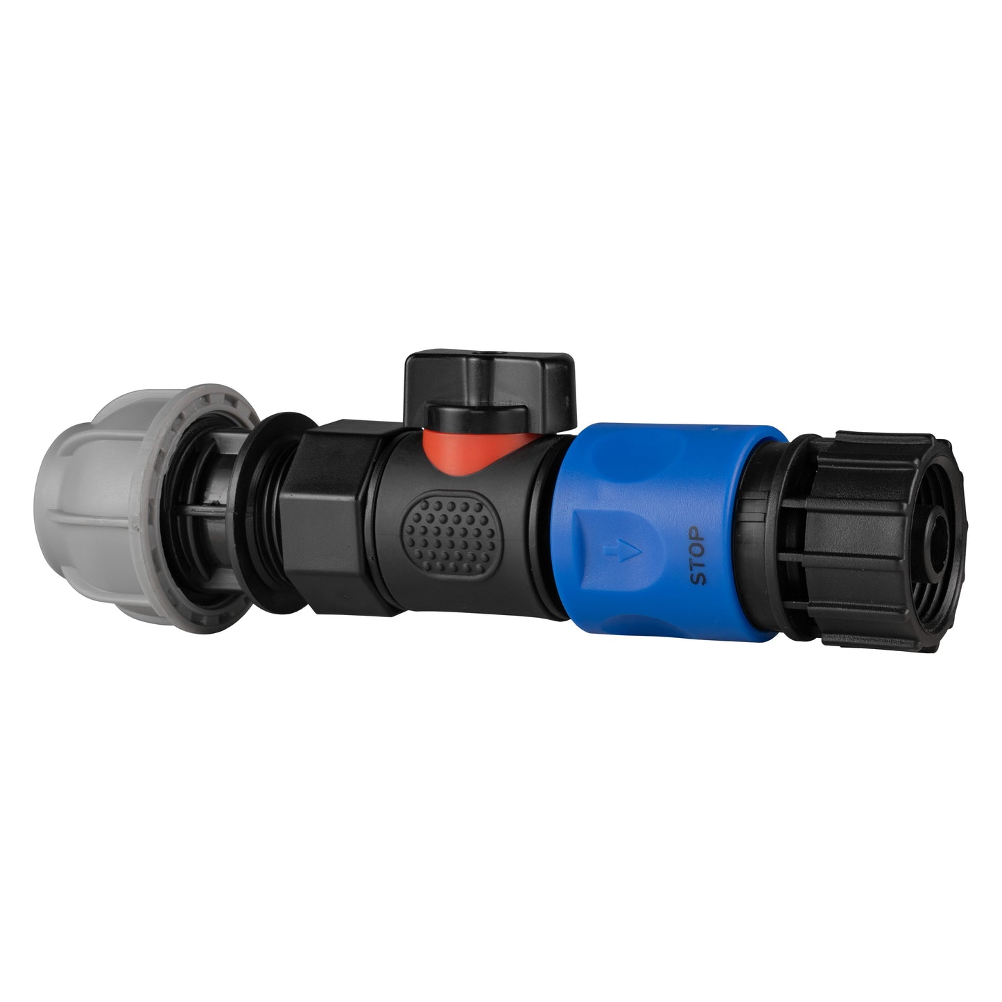 20mm MDPE Straight with BSPF-Quick Connect Valve and Hose Connector 3/4in BSPF