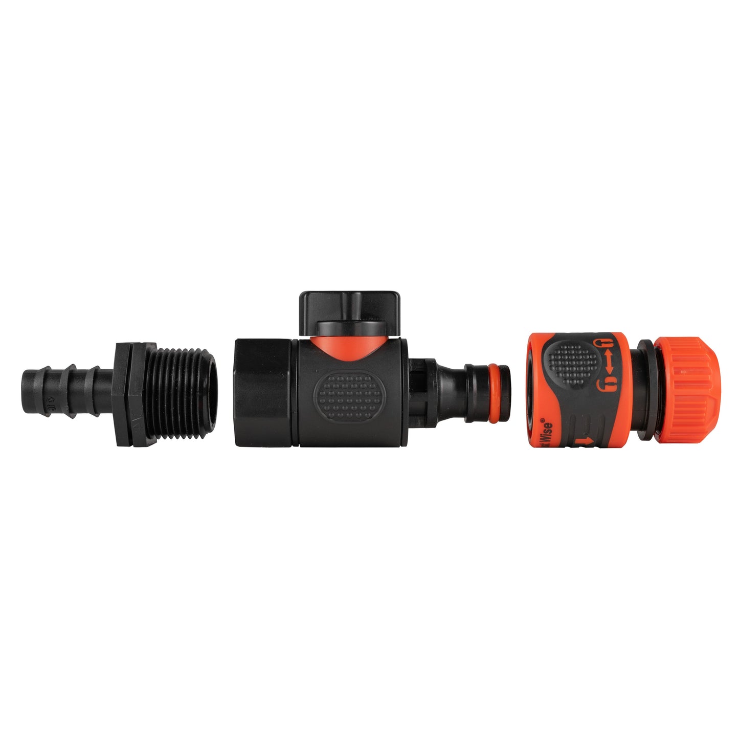 16mm Barbed Straight with BSPF-Quick Connect Valve and Hose Connector Lock
