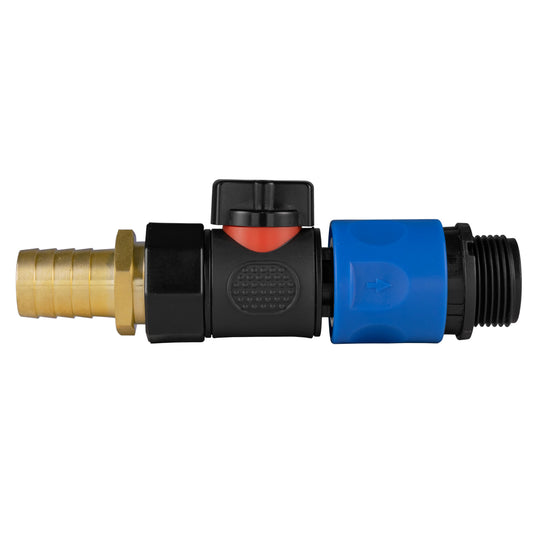 19mm Brass Barb with BSPF-Quick Connect Valve and Hose Connector 3/4in BSPM