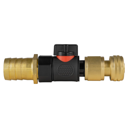 25mm Brass Barb with BSPF-Quick Connect Valve and Hose Connector Brass