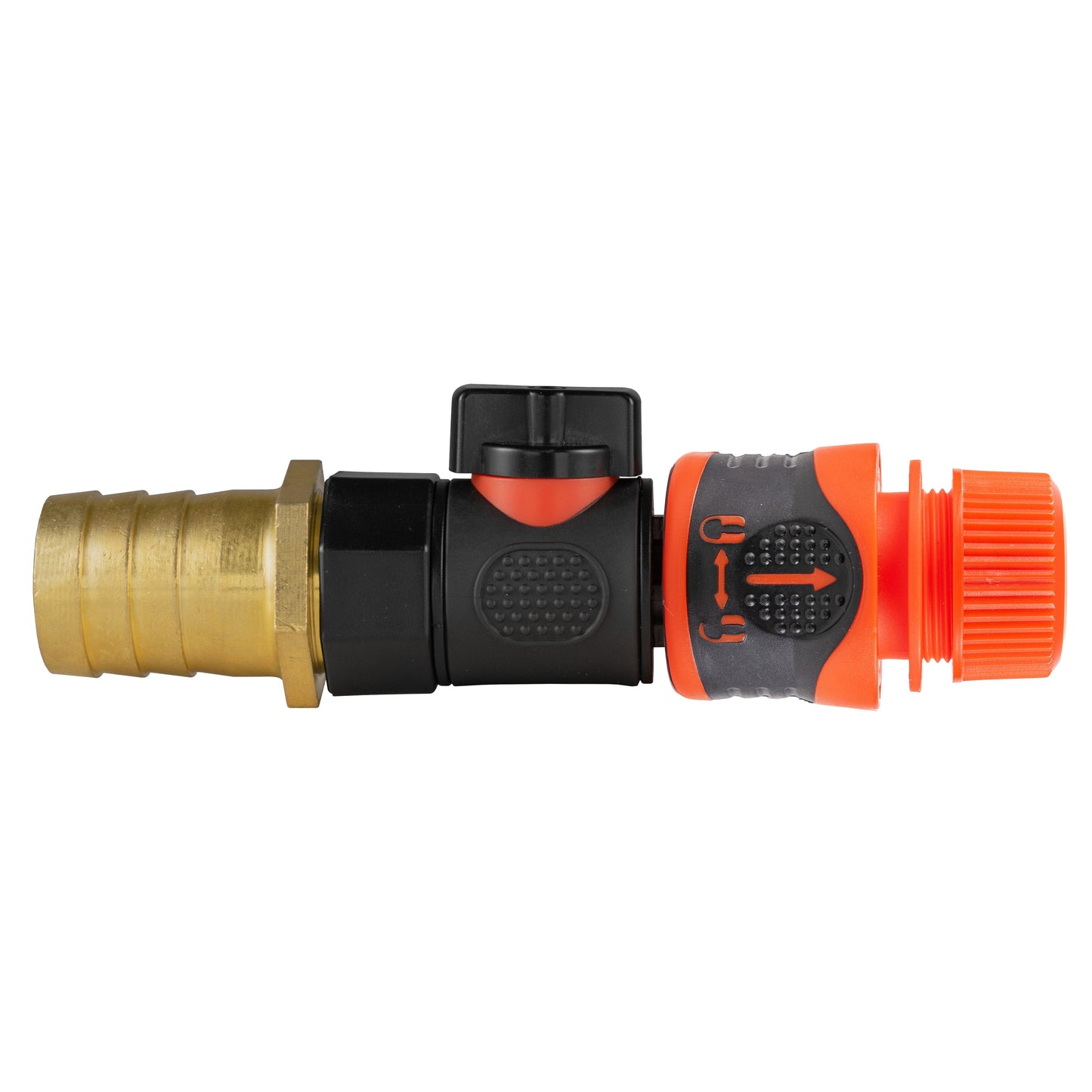 25mm Brass Barb with BSPF-Quick Connect Valve and Hose Connector Lock