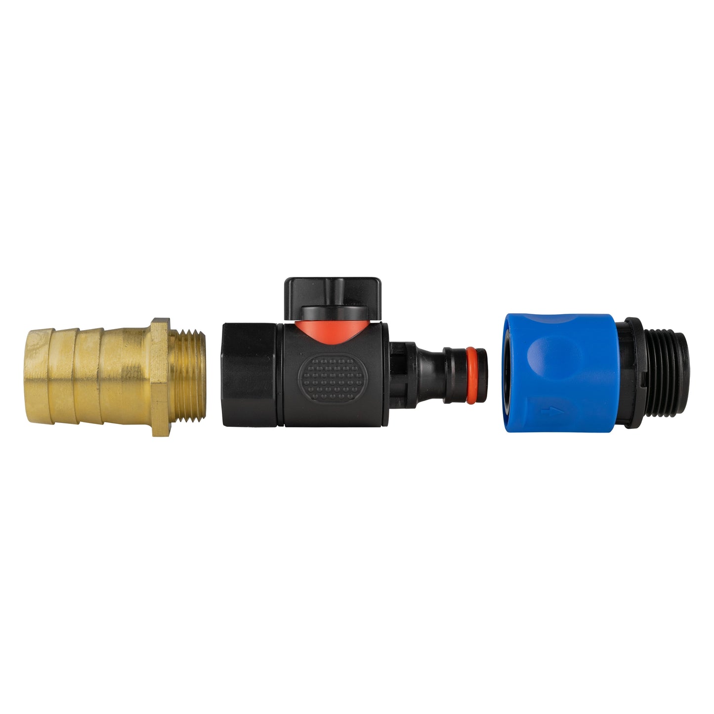 25mm Brass Barb with BSPF-Quick Connect Valve and Hose Connector 3/4in BSPM