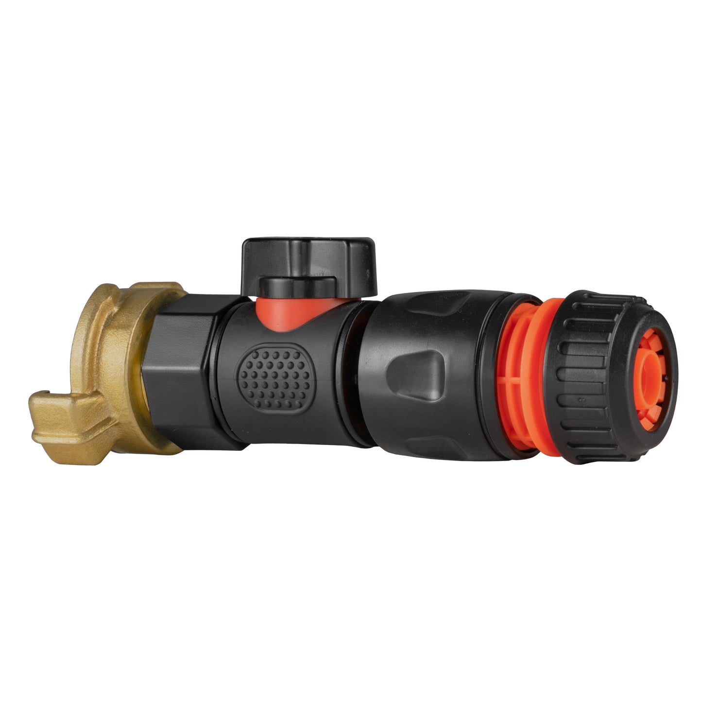 Geka Type Connector with BSPF-Quick Connect Valve and Hose Connector Black
