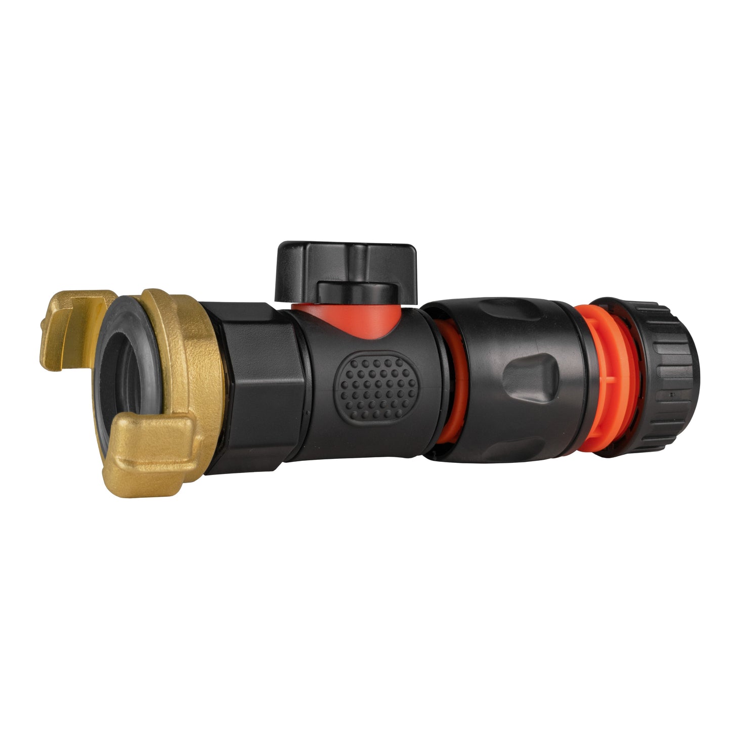 Geka Type Connector with BSPF-Quick Connect Valve and Hose Connector Black