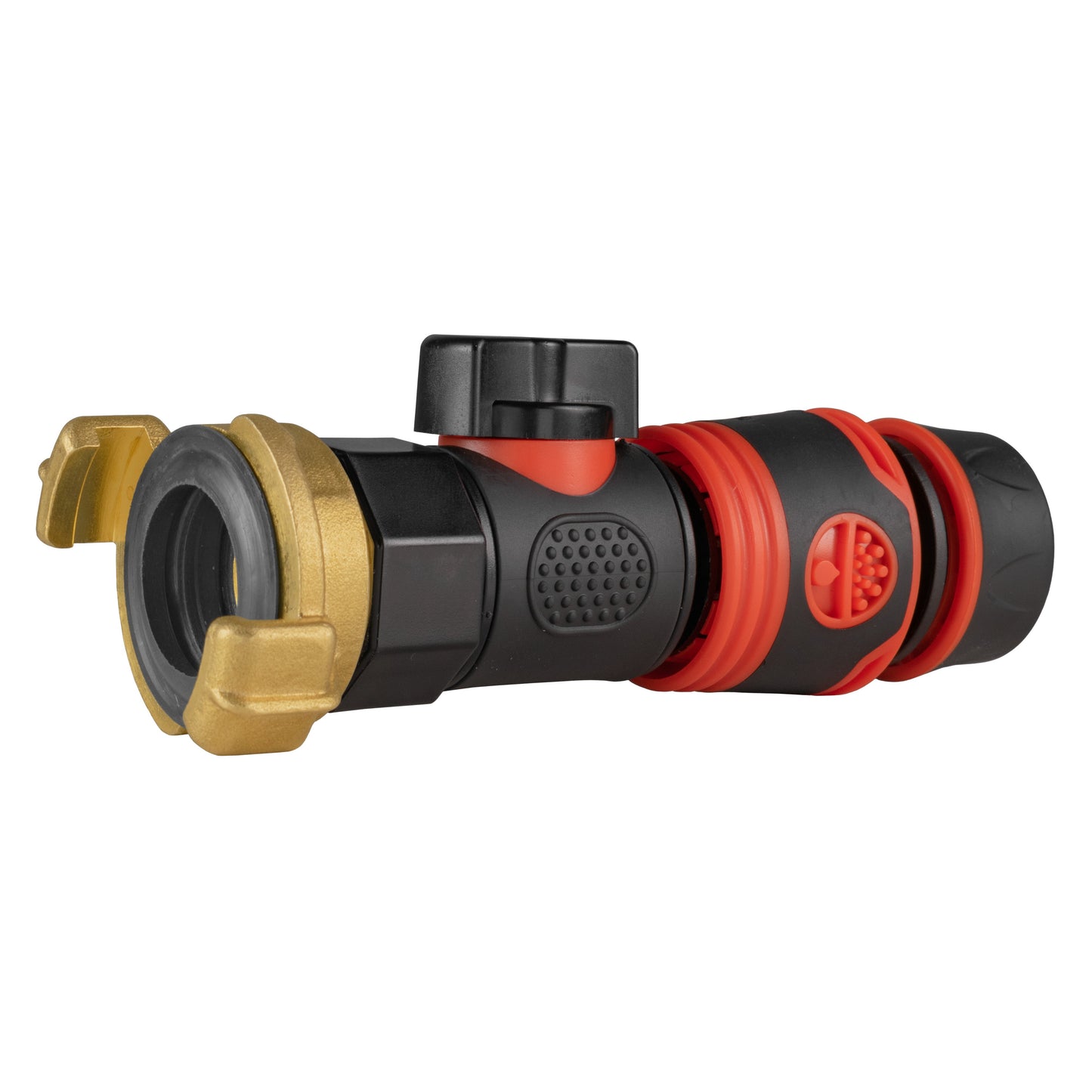 Geka Type Connector with BSPF-Quick Connect Valve and Hose Connector Black Soft