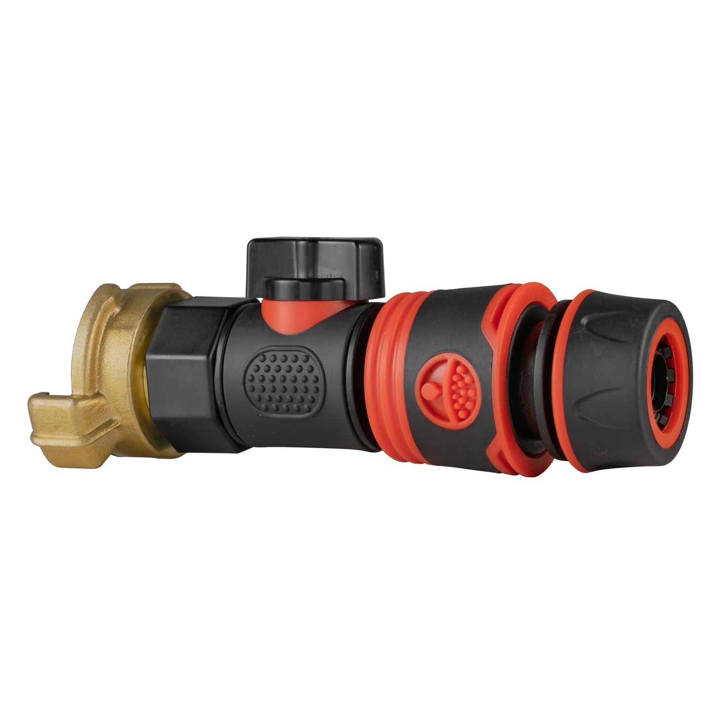 Geka Type Connector with BSPF-Quick Connect Valve and Hose Connector Black Soft