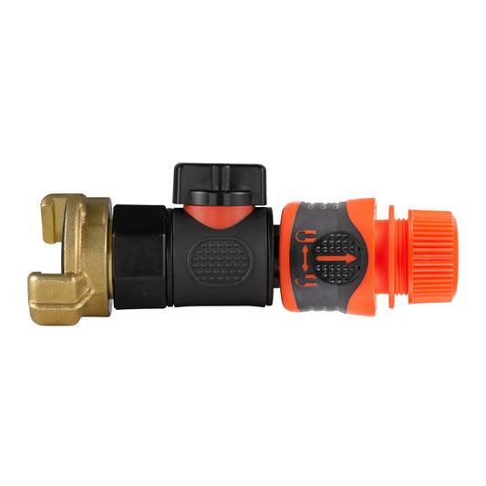 Geka Type Connector with BSPF-Quick Connect Valve and Hose Connector Lock