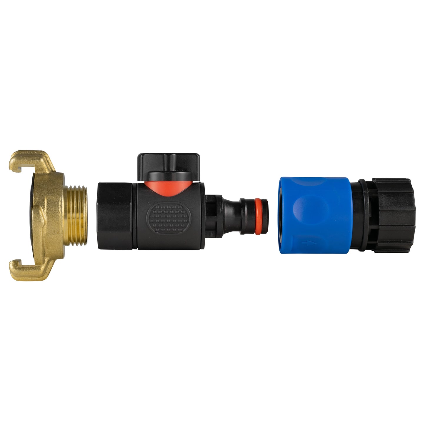 Geka Type Connector with BSPF-Quick Connect Valve and Hose Connector 3/4in BSPF