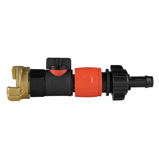 Geka Type Connector with BSPF-Quick Connect Valve and Hose Connector 16mm Barb