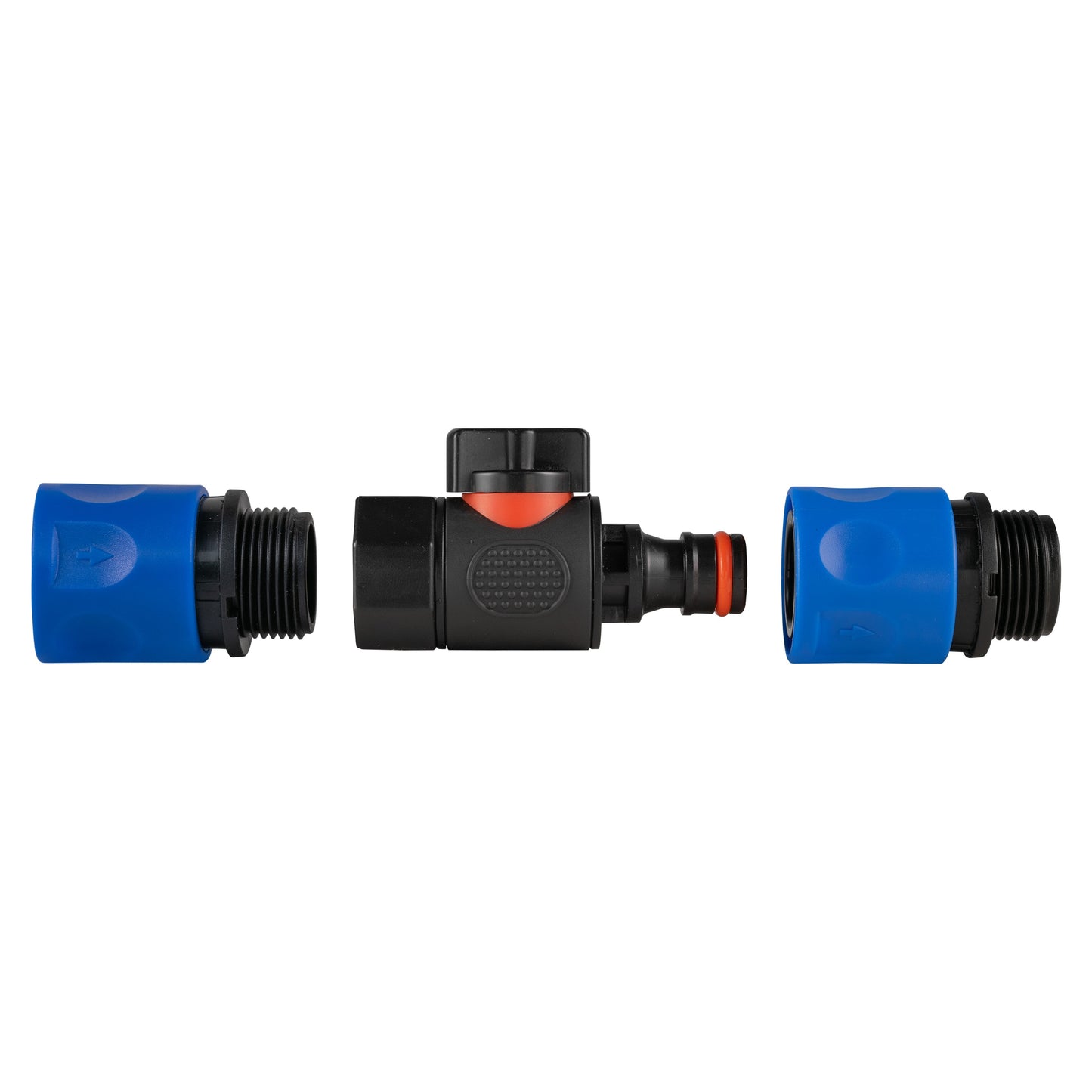 BSPF-Quick Connect Male Valve with 2 x Hose Connectors 3/4in BSPM Tap Adapter