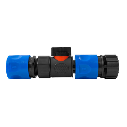 Hose Connector Blue with BSPF- Quick Connect Valve and Hose Connector 3/4in BSPF