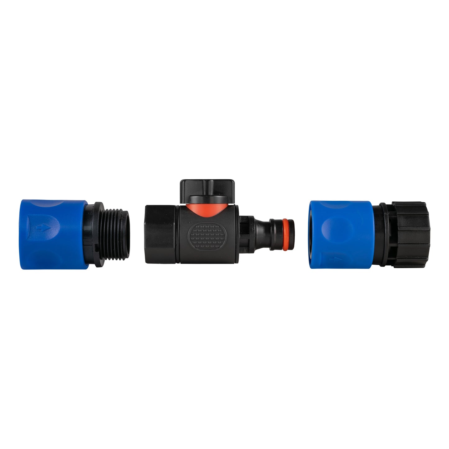 Hose Connector Blue with BSPF- Quick Connect Valve and Hose Connector Black