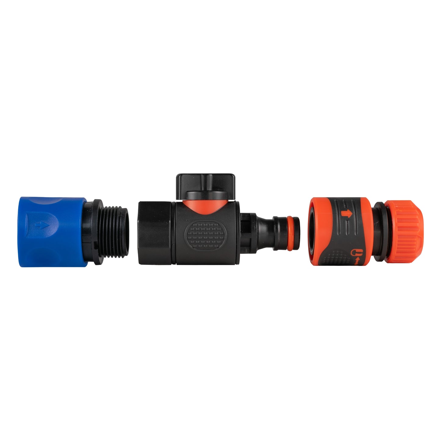 Hose Connector Blue with BSPF- Quick Connect Valve and Hose Connector Lock