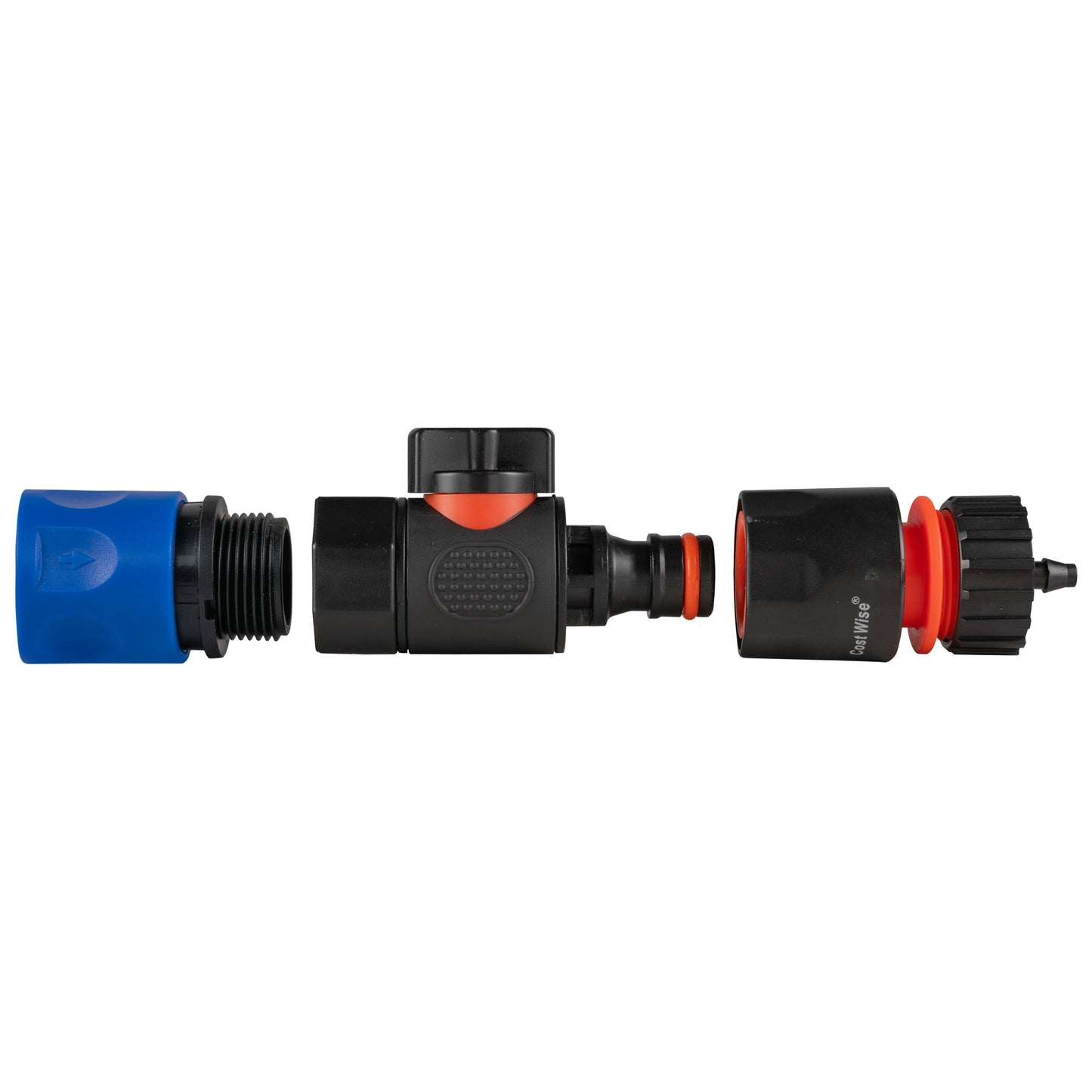 Hose Connector Blue with BSPF- Quick Connect Valve and Hose Connector 4mm Barb