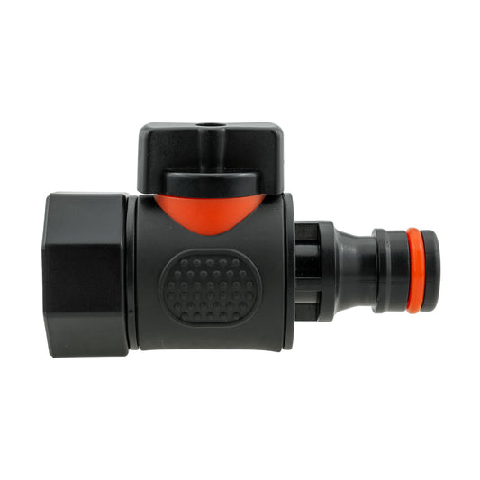 Tap Adapter with Valve 3/4in BSPF (Swivel) - Snap On Male for BSP Thread Fitting