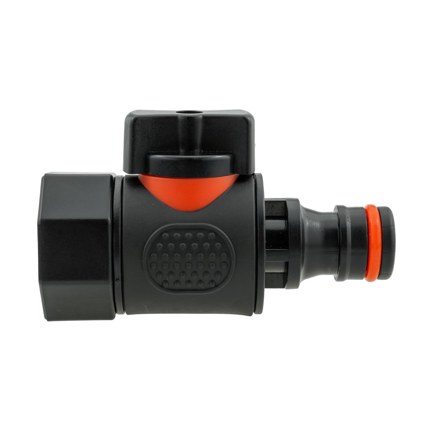 20mm MDPE Straight with BSPF-Quick Connect Valve and Hose Connector Black