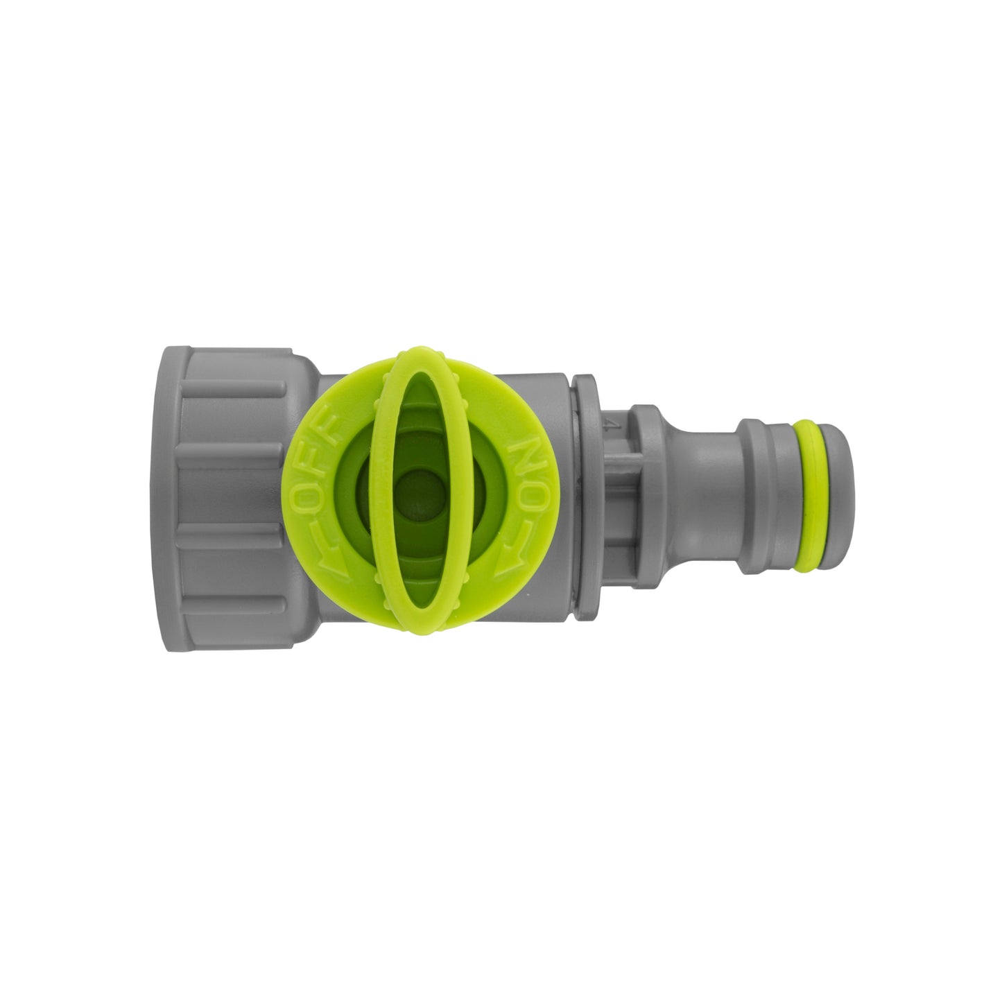 Tap Adapter with Valve 3/4 BSPF - Snap-On Connector, Lime for Hose Connector Set