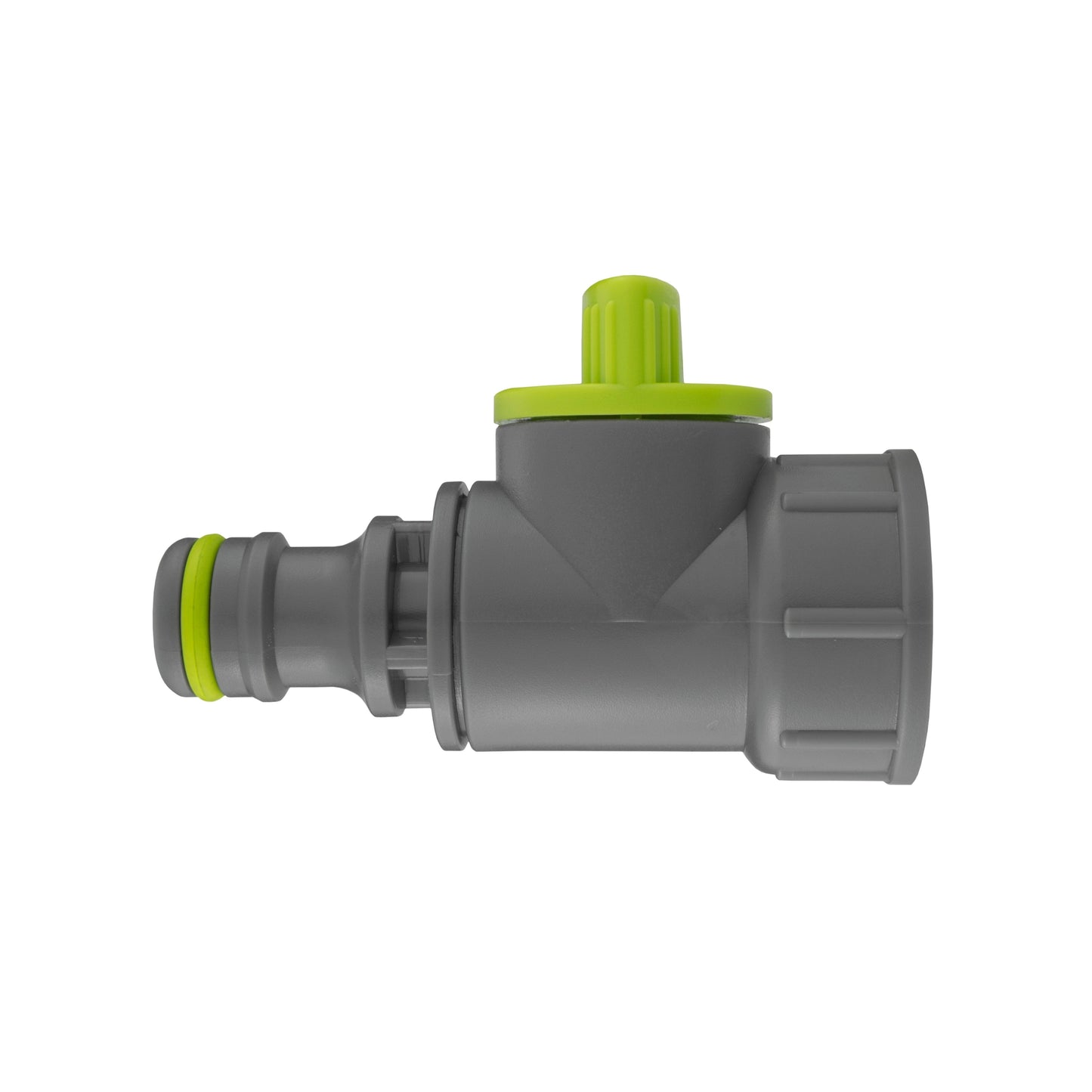 Tap Adapter with Valve 3/4 BSPF - Snap-On Connector, Lime for Hose Connector Set
