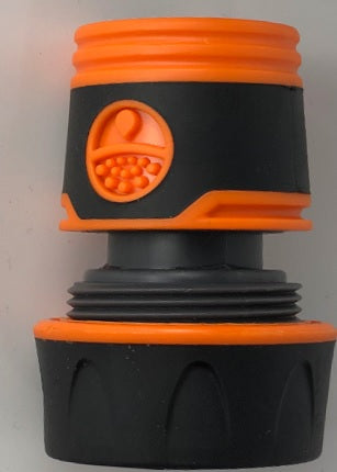 Female Soft Touch Hose Connector 1/2in or 5/8in Hose, Black for Garden Hose Pipe